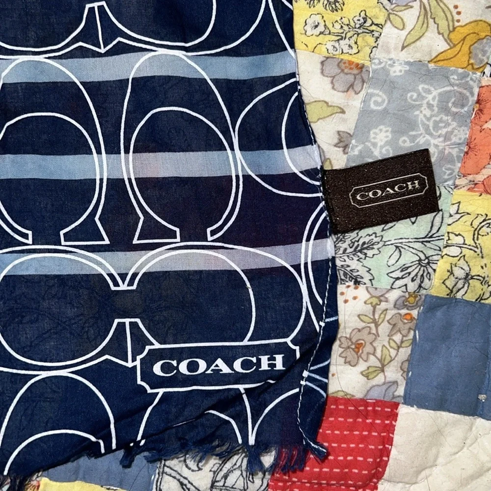 Coach signature cotton scarf 68” x 14” - Picture 2 of 4